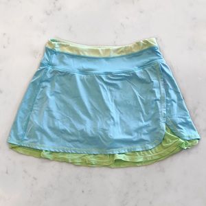 Kyodan Blue & Green Athletic Skirt Skort Women’s Small Activewear Running